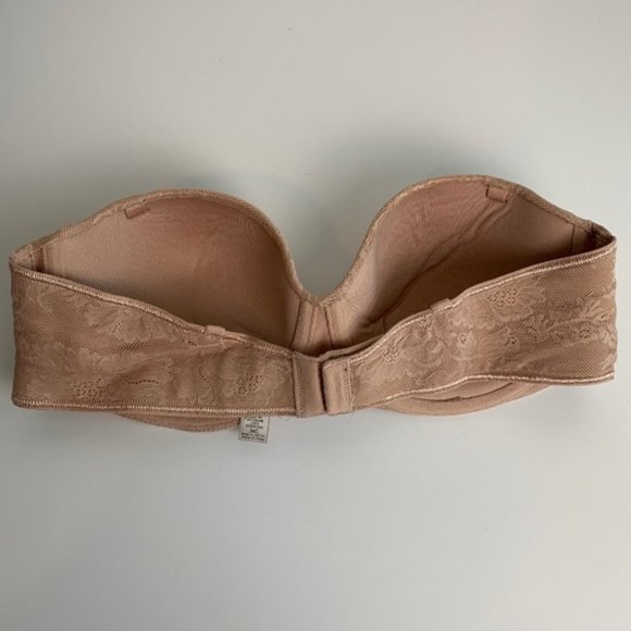 VS Body by Victoria Nude Lace Lined Strapless Bra - Picture 2 of 6
